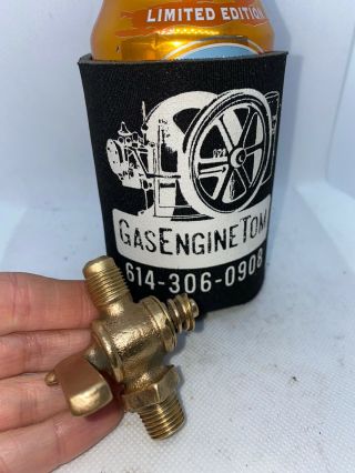 Gas Line Shut Off Valve Hit Miss Gas Engine Brass Antique Steampunk Brass 1/4 "