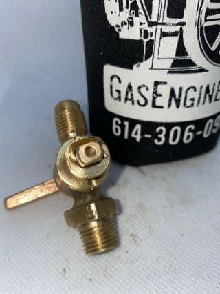 Gas Line Shut Off Valve Hit Miss Gas Engine Brass Antique Steampunk Brass 1/4 