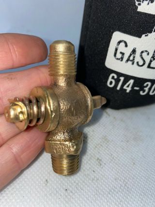 Gas Line Shut Off Valve Hit Miss Gas Engine Brass Antique Steampunk Brass 1/4 