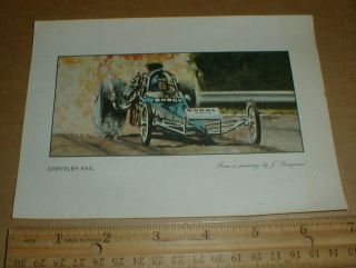 Nabisco Speedway Sugar Daddy Rare 7 " Promo Old Racing Card 1973 Don Garlits Drag