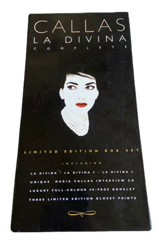 Maria Callas La Divina Rare Limited Edition 4 Cd Box Set 1995 Booklets
