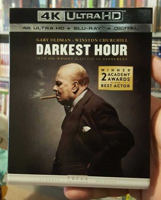 Darkest Hour 2017 4k Uhd,  Blu - Ray,  Rare Slipcover Oop Htf Like - No Digital