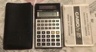 Rare Vintage Casio Fx - 115 Solar 10 Digit Scientific Calculator