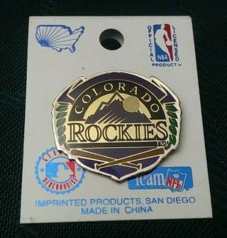 Imprinted Products Mlb Colorado Rockies Team Logo Collectible Enamel Pin Rare A