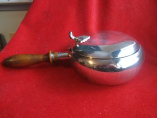 Vintage Poole Epca Silver Plate 75 Wooden Handled Crumb/ashtray