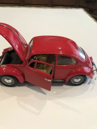 Rare 1937 Red Volkswagen Beetle Model Car 3.  25 " X 9 " Road Tough 92078