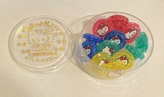 Rare Vintage Hello Kitty Sanrio Glitter Push Pins Thumb Tacs Htf From 1998