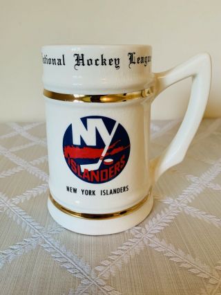 Rare Vintage York Islanders Nhl Ceramic Stein Mug As Decoration Only