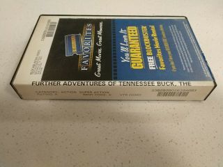 Blockbuster Video Vhs Clamshell " The Further Adventures Of Tennessee Buck " Rare