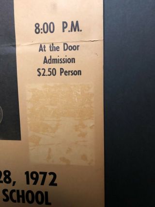Vintage TED NUGENT & THE AMBOY DUKES Concert Poster 1972 Detroit RARE 3