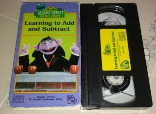 Vhs Sesame Street Learning To Add And Subtract The Count Rare Plays Great