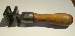 Antique Vintage Wood Handle Chisel/punch Holder 7 " Long G.  M.  P.  7362