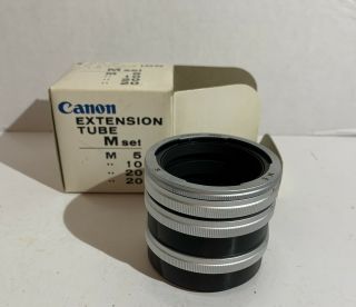 Rare Canon Fd,  Fl Slr Dslr Extension Tube Spacers M Set M5,  M10,  M20,  M20 Lens