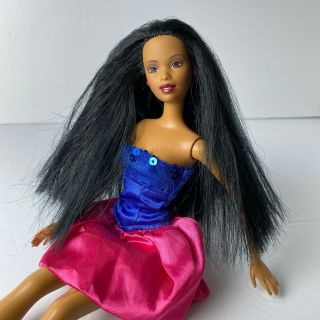 Mattel Barbie 1999 Christie African American Rare Vintage Cool Clips In Dress