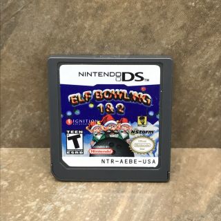 Elf Bowling 1 & 2 (nintendo Ds,  2005) Cartridge Only Authentic Rare