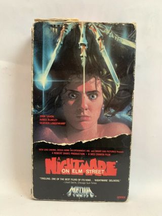 A Nightmare On Elm Street Rare Oop Us Video Treasures Slipcase Vhs 80s Horror