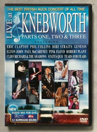 Pink Floyd Mccartney Genesis Elton Clapton Live At Knebworth Dvd Rare Disc