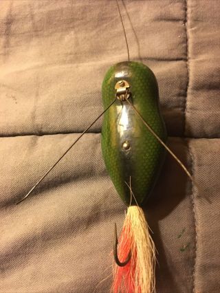Antique Hand Painted Wooden Frog Lure Jim Donally Lure Rare Estate Item