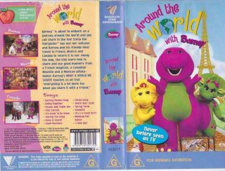 Barney Around The World With Barney Vhs Video Pal A Rare Find