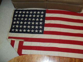Vintage RARE 48 Star American Flag 5 ' x 9 1/2 ' Military WEST POINT Academy 2