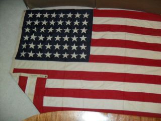 Vintage RARE 48 Star American Flag 5 ' x 9 1/2 ' Military WEST POINT Academy 3
