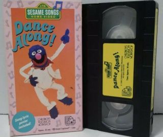 Sesame Street - Dance Along 1990 Vhs Childrens Kids Puppets Muppets Rare