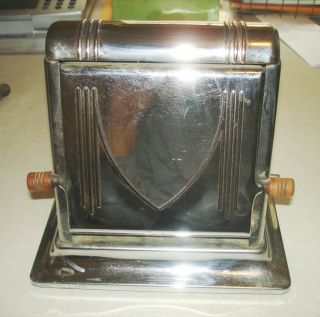 Antique Vintage Electric Toaster - Star Chrome Flip Side York Ny