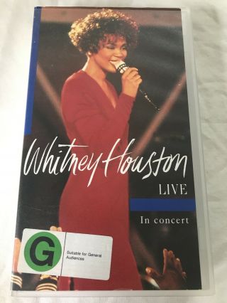 Whitney Houston Live In Concert Vhs Pal Video Rare