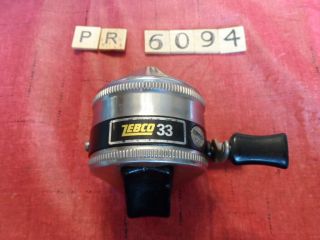 T6094 Pr Vintage Zebco 33 Fishing Reel Made In Usa With Metal Foot