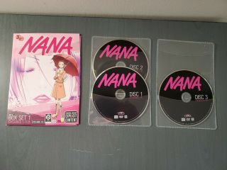 Nana Anime Uncut Box Set - Vol.  1 (dvd,  3 - Disc Set) Disc Like (rare,  Oop)