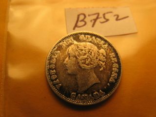 1893 Canada Rare Five Cent Coin Id B752.