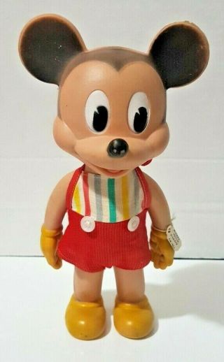 Mickey Mouse Vintage Squeaker Toy.  Viceroy.  Made In Canada.  Rare 9 Inches