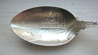 Vintage Sterling Silver San Francisco California Cliff House Bear Souvenir Spoon 3