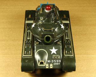 Modern Toys Vintage Tin Tank M - 3599 Made in Japan Very Slighlty RARE 3