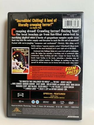 Monster that Challenged the World rare US MGM DVD Midnite Movies cult sc - fi 3