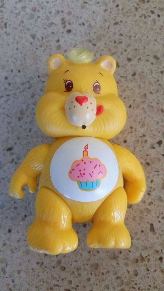 Vintage Care Bears 3 Inch Poseable Figure Birthday Bear 1983 Kenner Collectible