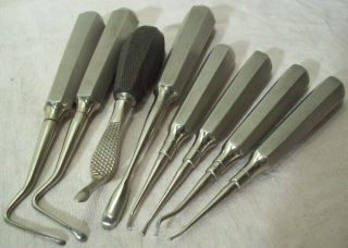 Antique Friedman Bros.  & Clev - Dent 8 Unusual Science & Medicine Dentist Tools