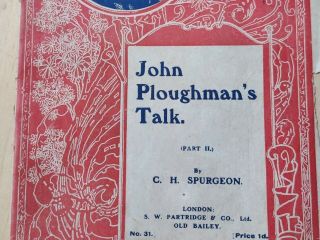 C.  H.  Spurgeon.  Rare John Ploughman 