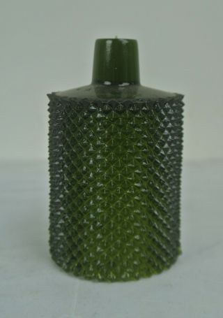 Vintage Faroy Green Diamond Cut Peg Leg Votive Candle Holder