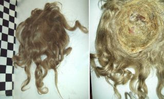 Antique Blond Mohair Wig For 21 " German Or French Bisque Doll W Replacement Pate