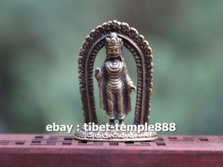 4.  5 Cm Chinese 100 Pure Bronze Bei Wei Dynasty Sakyamuni Amulet Buddha Statue