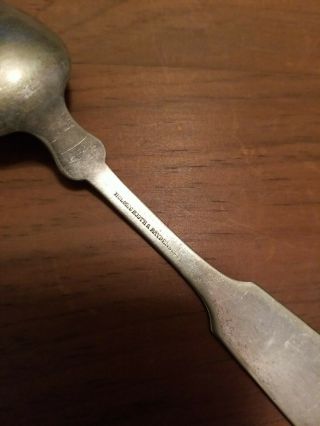 Antique 1800 ' s Holmes,  Booth,  & Haydens.  900 Coin Silver not Sterling Spoon 3