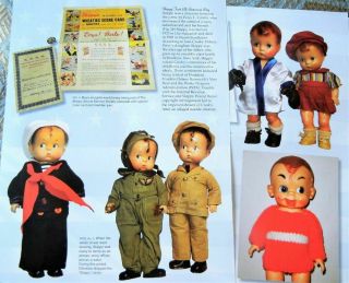7p History Article - Antique Effanbee Composition Boy Dolls - Skippy,  Mickey, 2