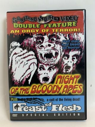 Night Of The Bloody Apes & Feast Of Flesh Rare Us Dvd Something Weird Horror