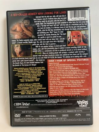 Night of the Bloody Apes & Feast of Flesh rare US DVD Something Weird horror 2