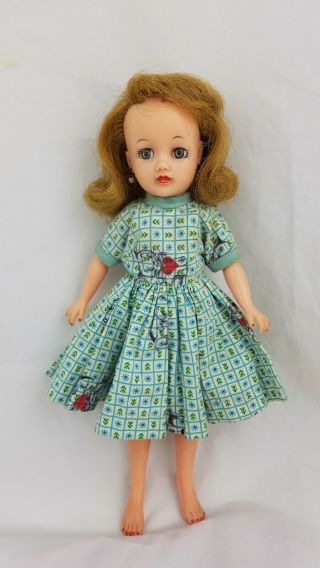 Vintage Ideal Little Miss Revlon Doll Vt 10 1/2 With Blue Dress 10.  5 "