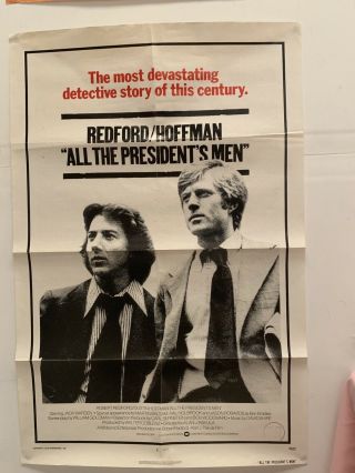 All The Presidents Men Rare Us One Sheet Movie Poster Woke Politics