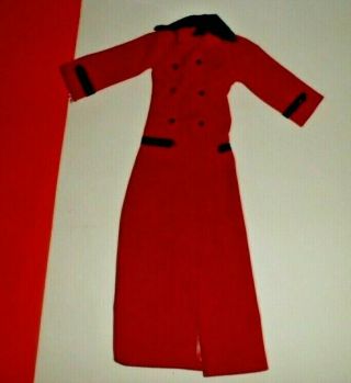 Red Long Velveteen Vinyl Coat Set Clone Barbie Sindy Maddie Mod 1970 