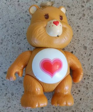 Vintage Care Bears 3 Inch Poseable Tenderheart Bear 1983 Kenner Collectible