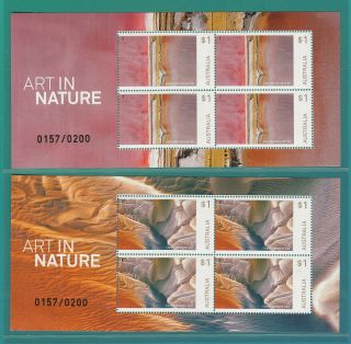 2018 Art In Nature Special Set Of 4 M/sheets.  Only 200 Issued.  Muh.  Very Rare